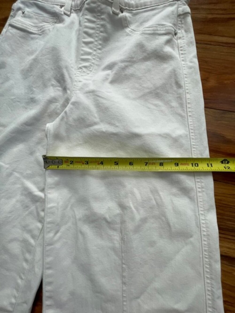Spanx Women’s Wide-Leg Pullover Jeans, White, Size M - Picture 5 of 8